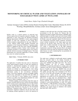 monitoring of critical water and vegetation anomalies of