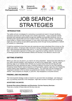 job search - Bangor University