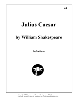 Honors Julius Caesar Vocab