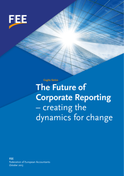 The Future of Corporate Reporting &ndash; creating