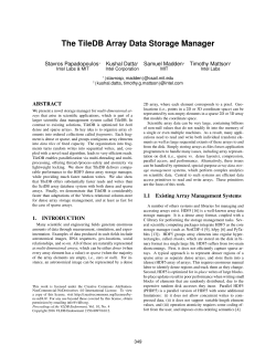 The TileDB Array Data Storage Manager