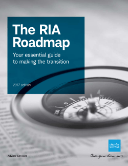 The RIA Roadmap - Charles Schwab