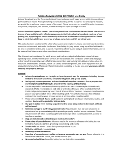 Arizona Snowbowl 2016-2017 Uphill Use Policy