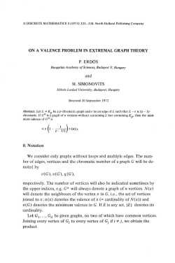 ON A VALENCE PROBLEM IN EXTREMAL GRAPH THEORY P