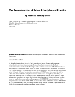 The Reconstruction of Ruins: Principles and Practice