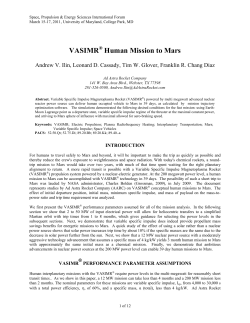 VASIMR Human Mission to Mars