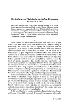 The Influence of Christianity on Modern Democracy