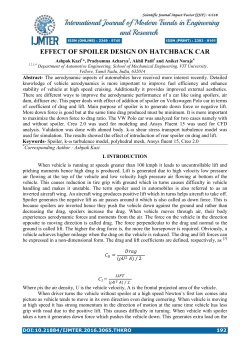 effect of spoiler design on hatchback car