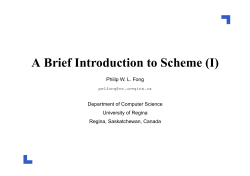 Scheme - SFU Computing Science