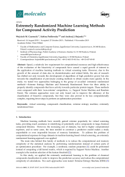 Extremely Randomized Machine Learning Methods for Compound