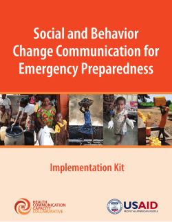 Social and Behavior Change Communication for