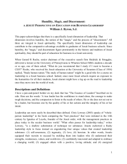 Humility, Magis, and Discernment: William J. Byron, S.J.