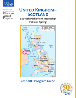 United Kingdom, Scotland - UC Education Abroad Program