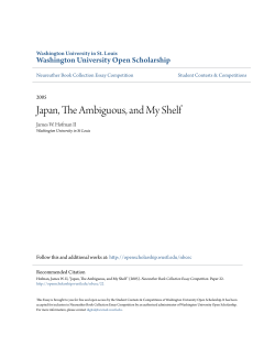 Japan, The Ambiguous, and My Shelf