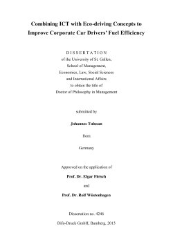 Combining ICT with Eco-driving Concepts to Improve Corporate Car