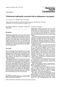 Membranous nephropathy associated with an inflammatory