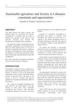 Sustainable agriculture and forestry in Lithuania