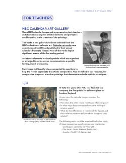 HBC CALENDAR ART GALLERY
