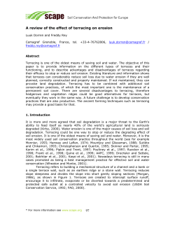 A review of the effect of terracing on erosion