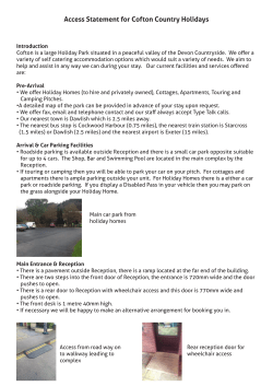 Access Statement - Cofton Holidays