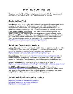 printing your poster - MU undergraduate researchers