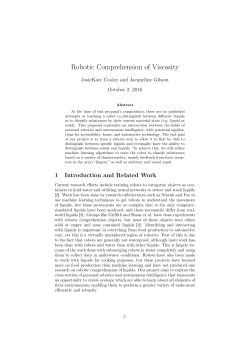 Robotic Comprehension of Viscosity
