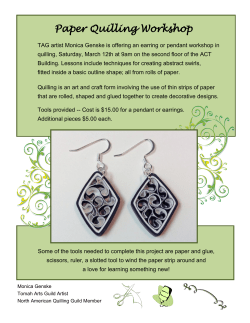 Paper Quilling Workshop