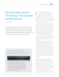 Driving data center efficiency with shared infrastructure