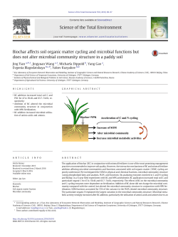 Biochar affects soil organic matter cycling and microbial functions