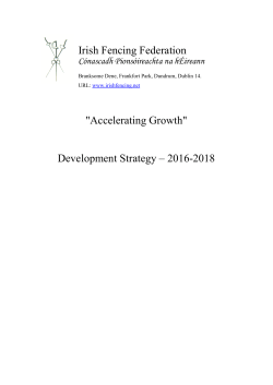 Strategy 2016-2018 - Irish Fencing Federation