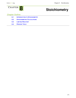 8.1 Introduction to Stoichiometry