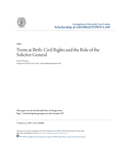Civil Rights and the Role of the Solicitor General