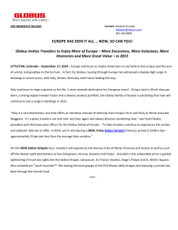 EUROPE HAS SEEN IT ALL &hellip; NOW, SO CAN YOU!