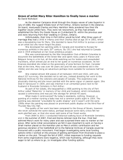 Mary Riter Hamilton - Thunder Bay Public Library