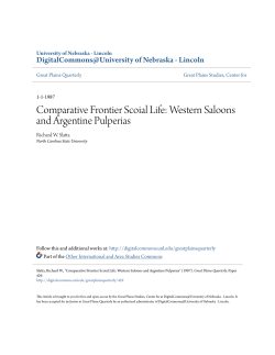 Comparative Frontier Scoial Life - DigitalCommons@University of
