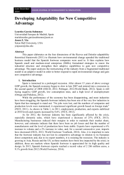 Developing Adaptability for New Competitive Advantage