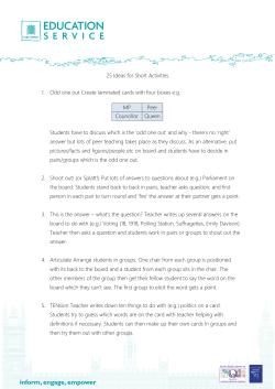 Parliament Ideas  - Wolverhampton City Council