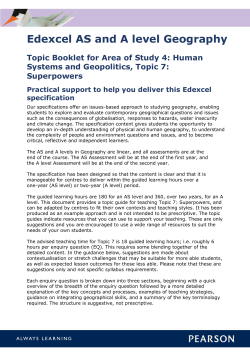 Topic 7: Superpowers - Edexcel