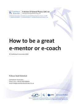 How to be a great e-mentor or e-coach.indd