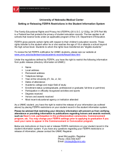 placing FERPA restrictions