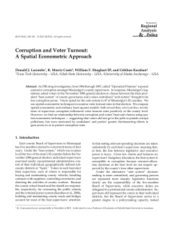 Corruption and Voter Turnout: A Spatial Econometric Approach
