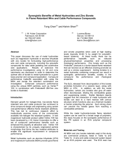 Synergistic Benefits of Metal Hydroxides and Zinc Borate