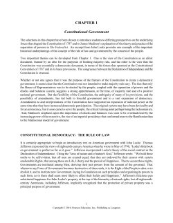 CHAPTER 1 Constitutional Government