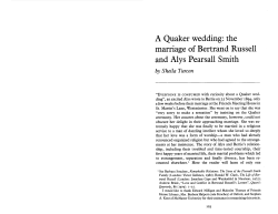 A Quaker Wedding - McMaster University