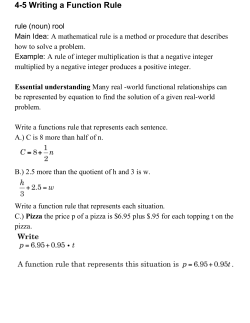 45 Writing a Function Rule