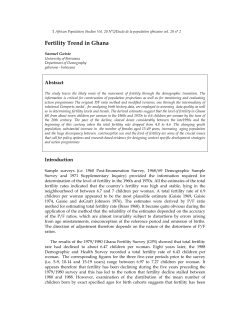 Fertility Trend in Ghana