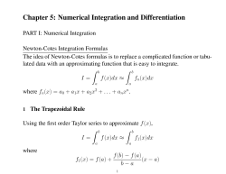 Chapter 5: Numerical Integration and