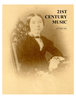 October - 21st Century Music