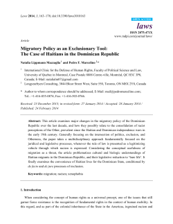 Migratory Policy as an Exclusionary Tool: The Case of Haitians in