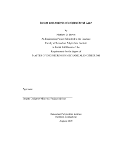 Design and Analysis of a Spiral Bevel Gear